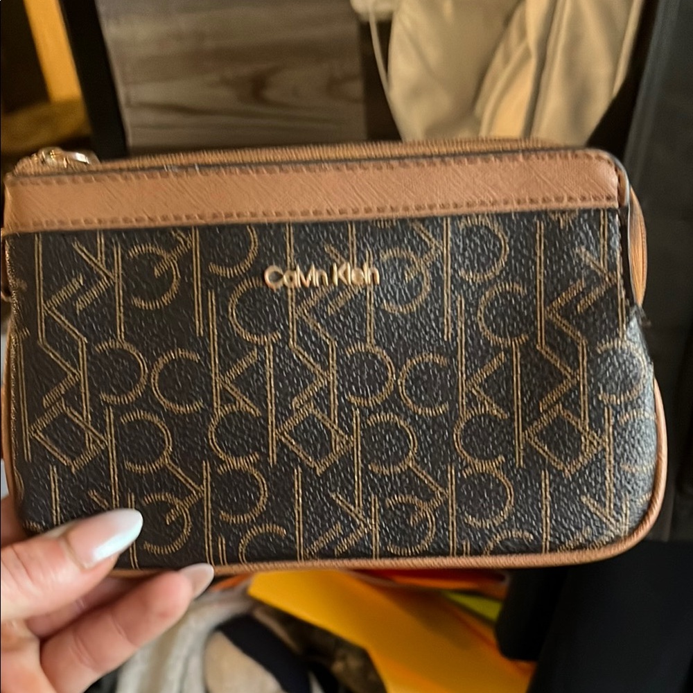 Calvin Klein Monogram Wristlet